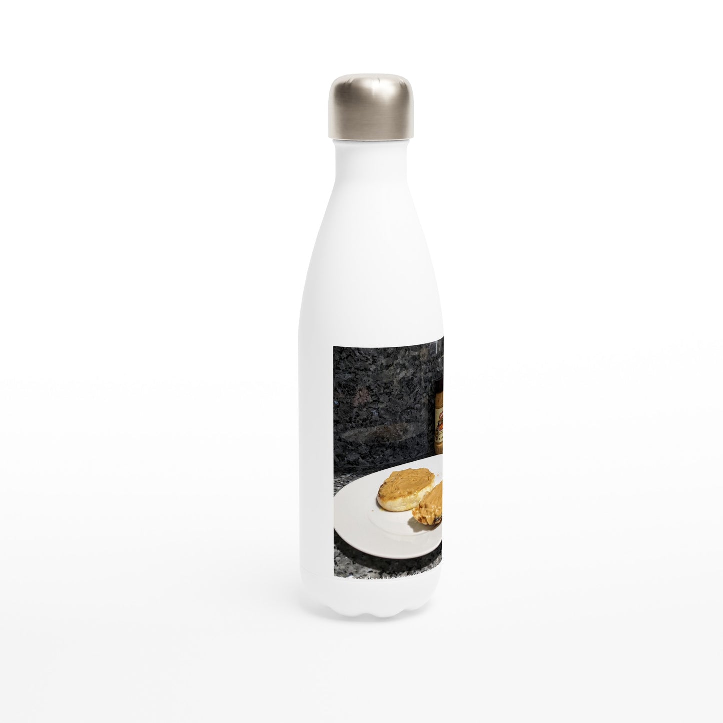 White 17oz Stainless Steel Water Bottle
