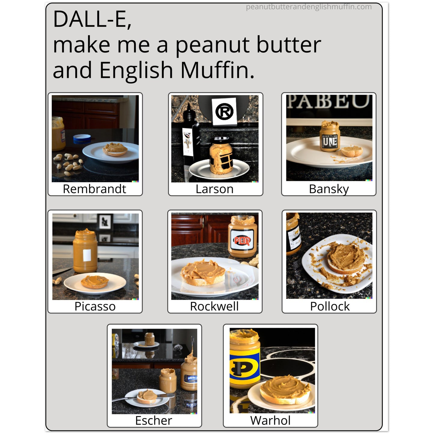 DALL-E PB and English Muffin Poster